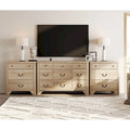 WAMPAT 116.5 W Large Farmhouse TV Stand for TVs up to 120, Entertainment Center with 15 Drawers