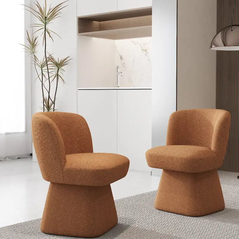 Fabric Upholstered Dining Chairs Set of 2