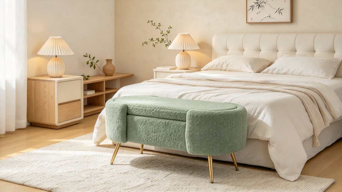 Clara 39.4 Wide Storage Bench with Metal Legs