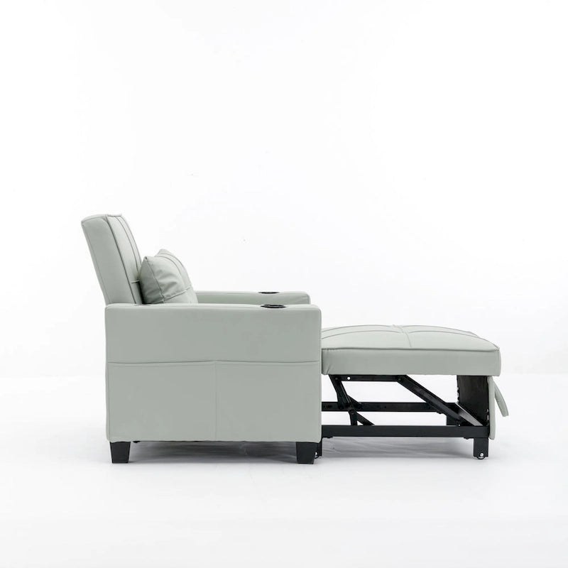 Convertible 3-In-1 Pull-Out Sleeper Chair Bed with USB Port - 34.26 x 68.12 x 33.08