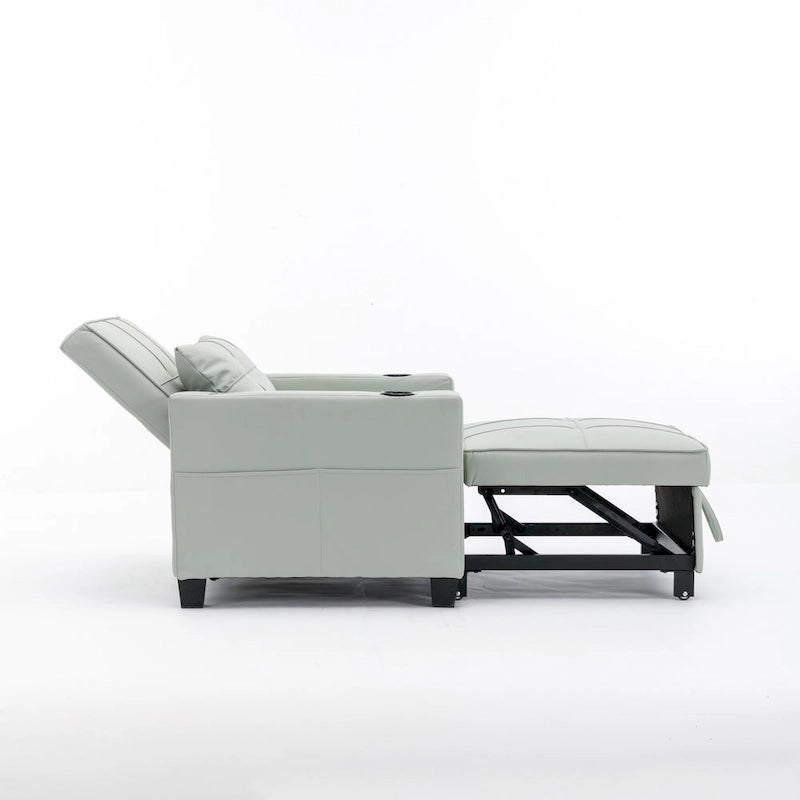 Convertible 3-In-1 Pull-Out Sleeper Chair Bed with USB Port - 34.26 x 68.12 x 33.08