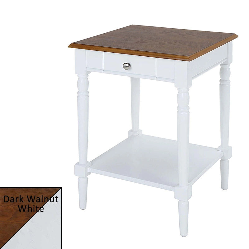 Convenience Concepts French Country 1 Drawer End Table with Shelf