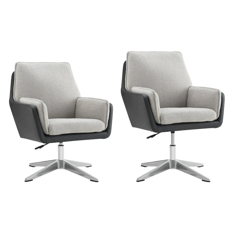 Marcia Swivel Sherpa Chair Accent Chair