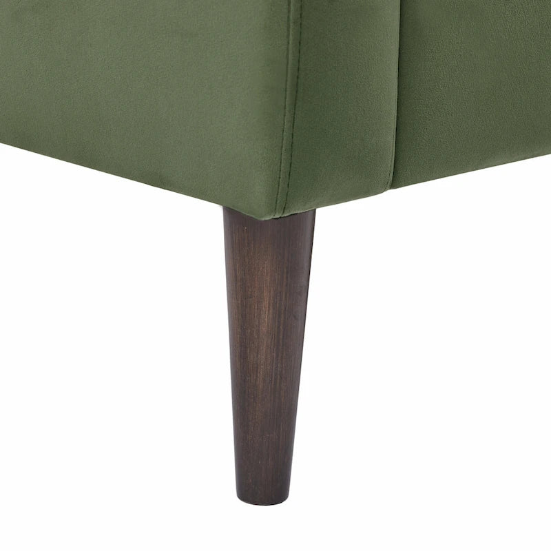 Modern Upholstered Tufted Accent Chair with Metal Legs