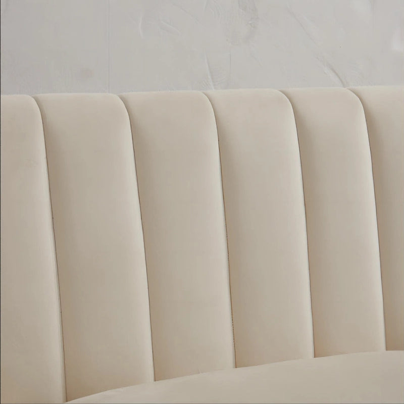 Modern Upholstered Tufted Accent Chair with Metal Legs