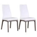 Somette Modern Contour Back Side Chair with Wood Base, Set of 2