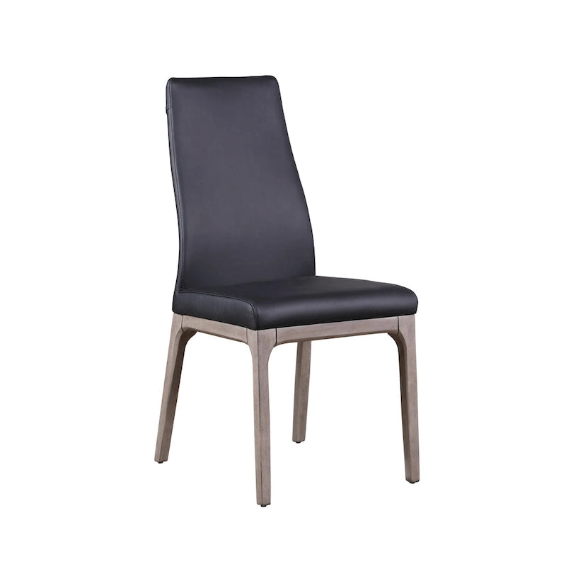 Somette Modern Contour Back Side Chair with Wood Base, Set of 2