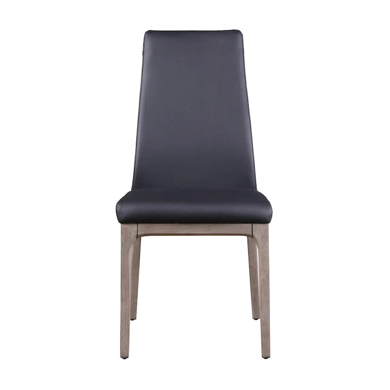 Somette Modern Contour Back Side Chair with Wood Base, Set of 2