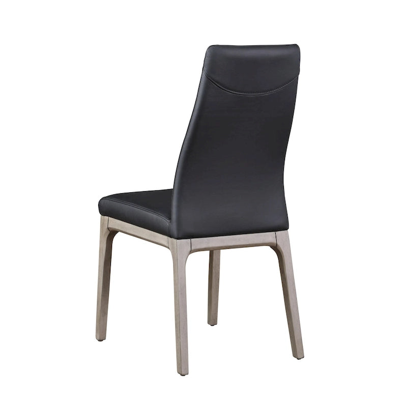 Somette Modern Contour Back Side Chair with Wood Base, Set of 2