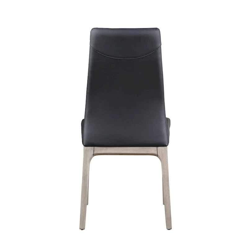 Somette Modern Contour Back Side Chair with Wood Base, Set of 2