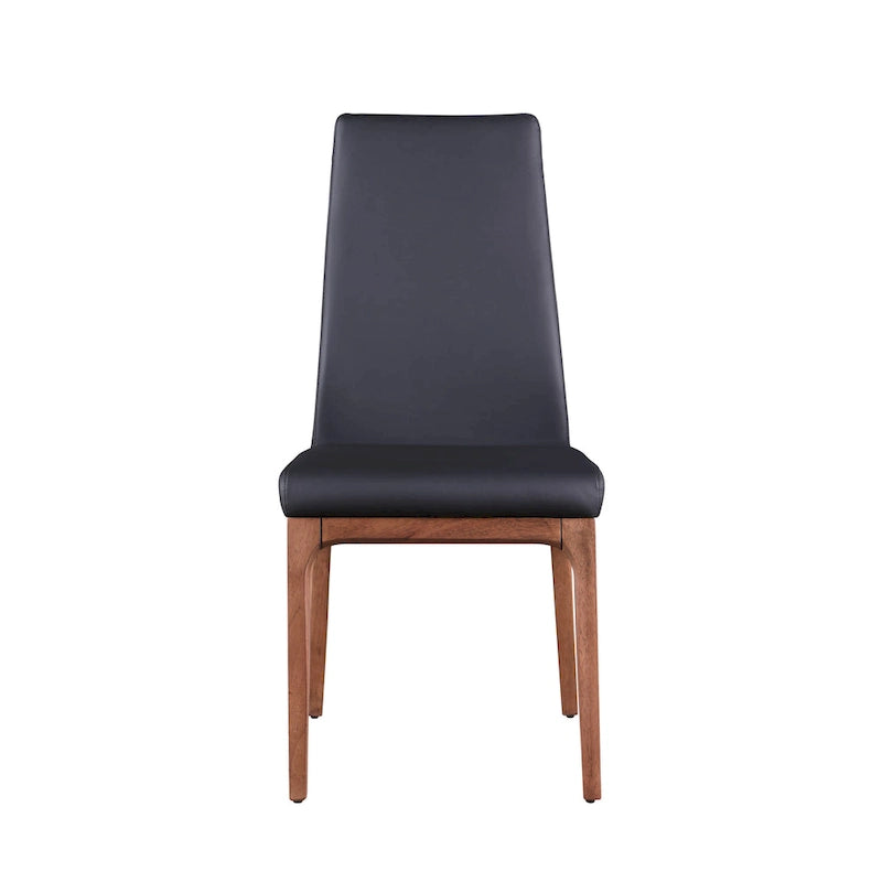 Somette Modern Contour Back Side Chair with Wood Base, Set of 2