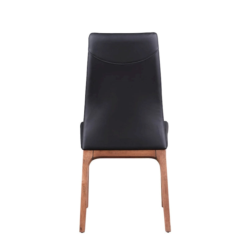 Somette Modern Contour Back Side Chair with Wood Base, Set of 2