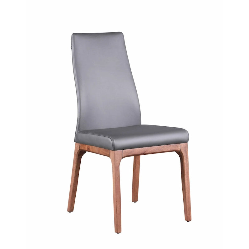 Somette Modern Contour Back Side Chair with Wood Base, Set of 2