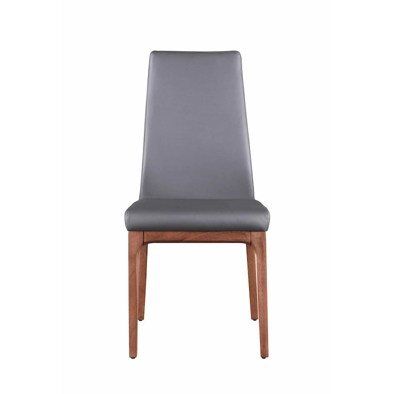 Somette Modern Contour Back Side Chair with Wood Base, Set of 2