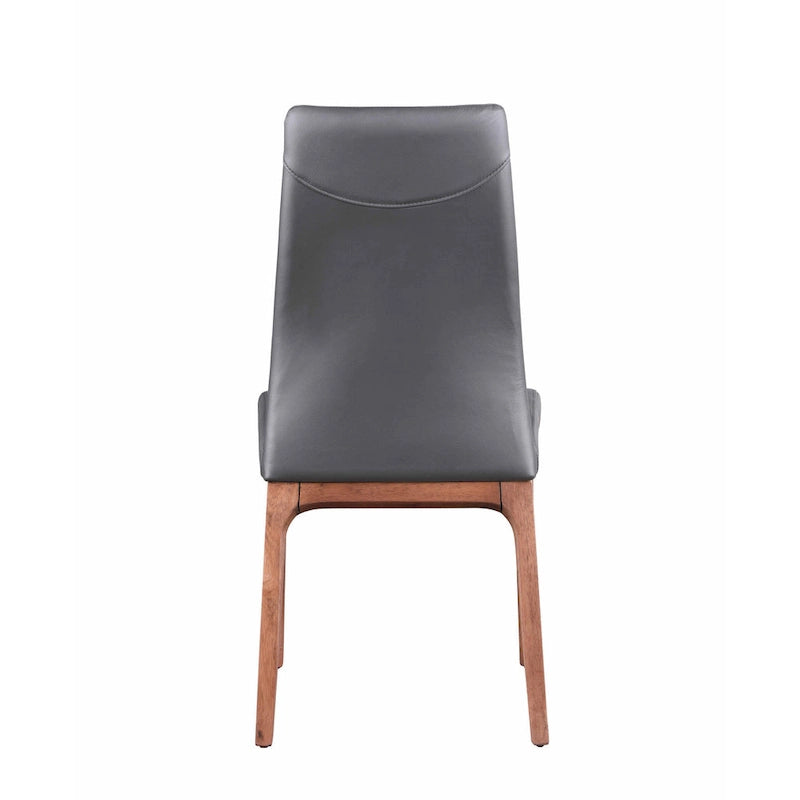 Somette Modern Contour Back Side Chair with Wood Base, Set of 2