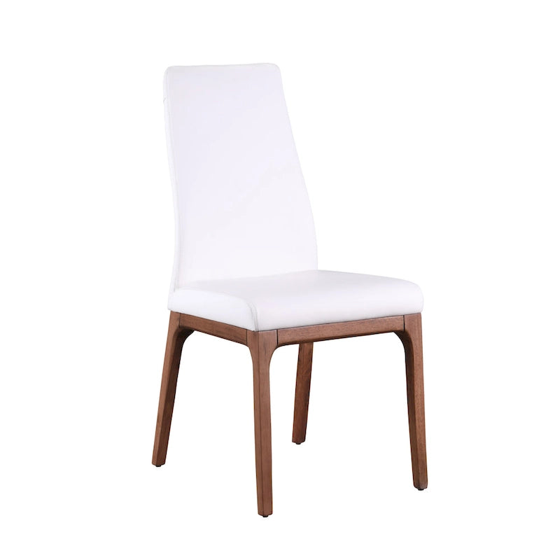 Somette Modern Contour Back Side Chair with Wood Base, Set of 2