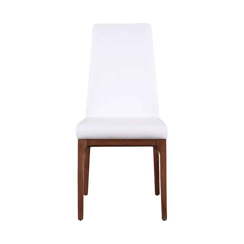 Somette Modern Contour Back Side Chair with Wood Base, Set of 2