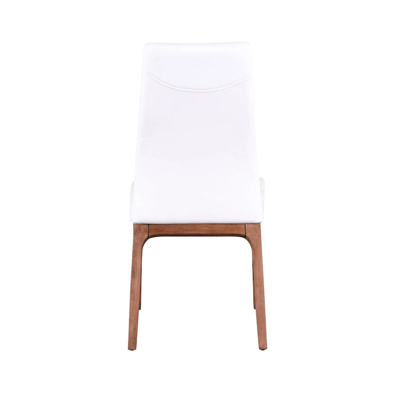Somette Modern Contour Back Side Chair with Wood Base, Set of 2