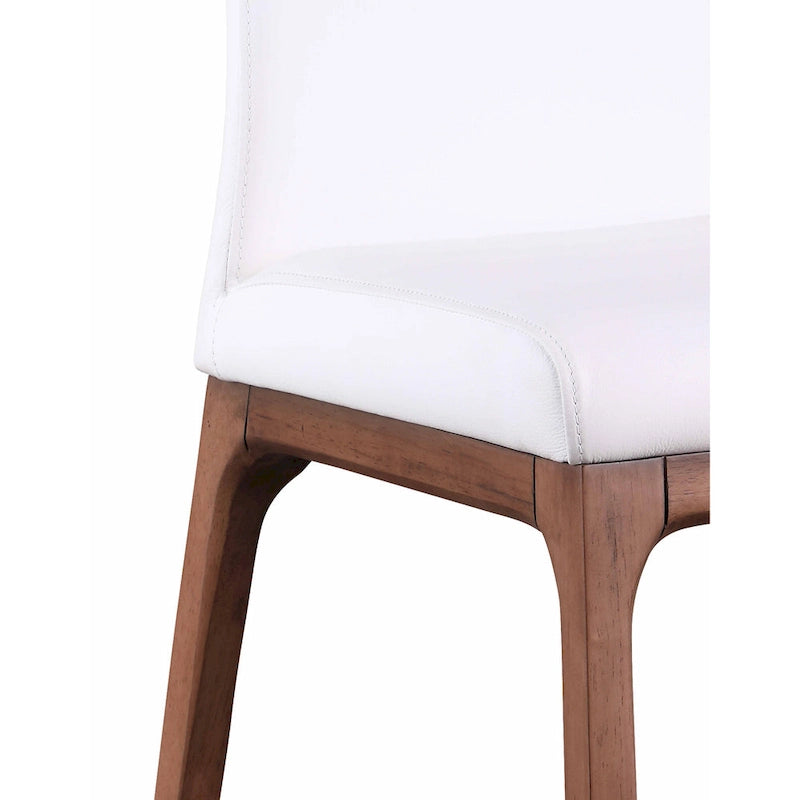 Somette Modern Contour Back Side Chair with Wood Base, Set of 2