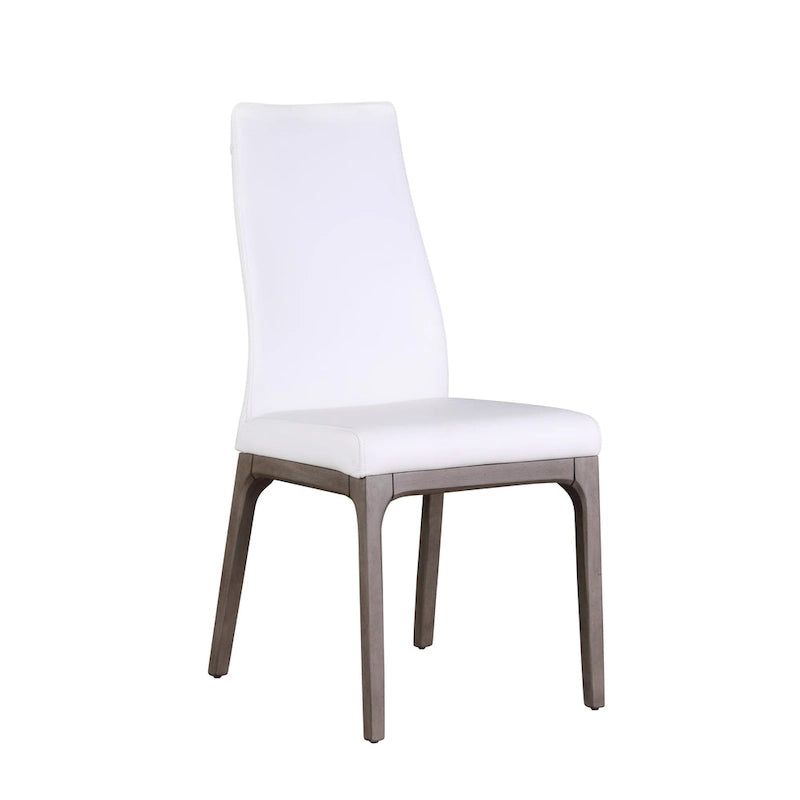 Somette Modern Contour Back Side Chair with Wood Base, Set of 2