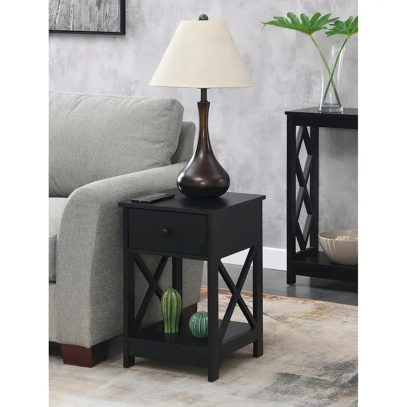 Convenience Concepts Oxford 1 Drawer End Table with Shelf