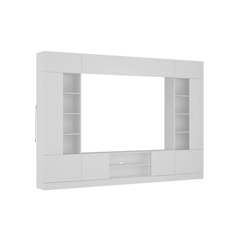 Versatile Wall Unit TV Stand LED Lighting - Accommodates TVs up to 75