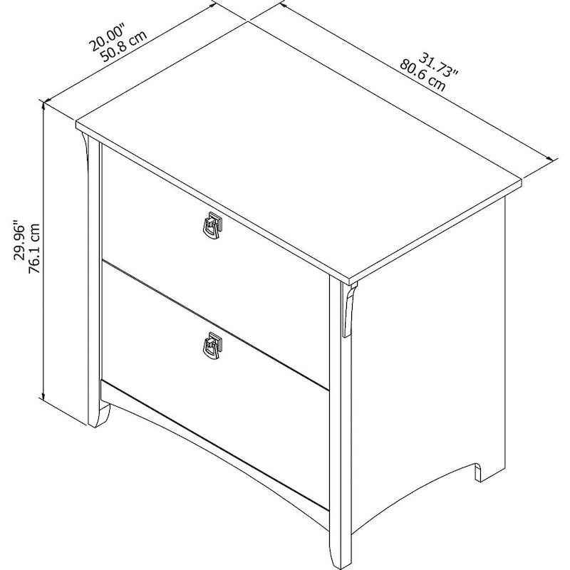 Bush Furniture Salinas Lateral File Cabinet in Cape Cod Gray