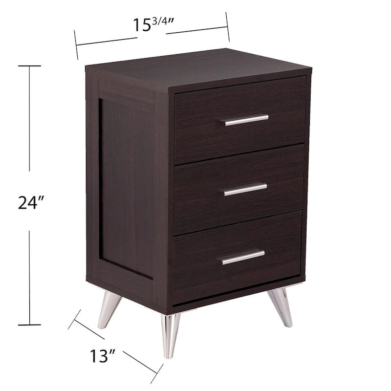 SEI Furniture Narva Mid-century Modern Storage Nightstand