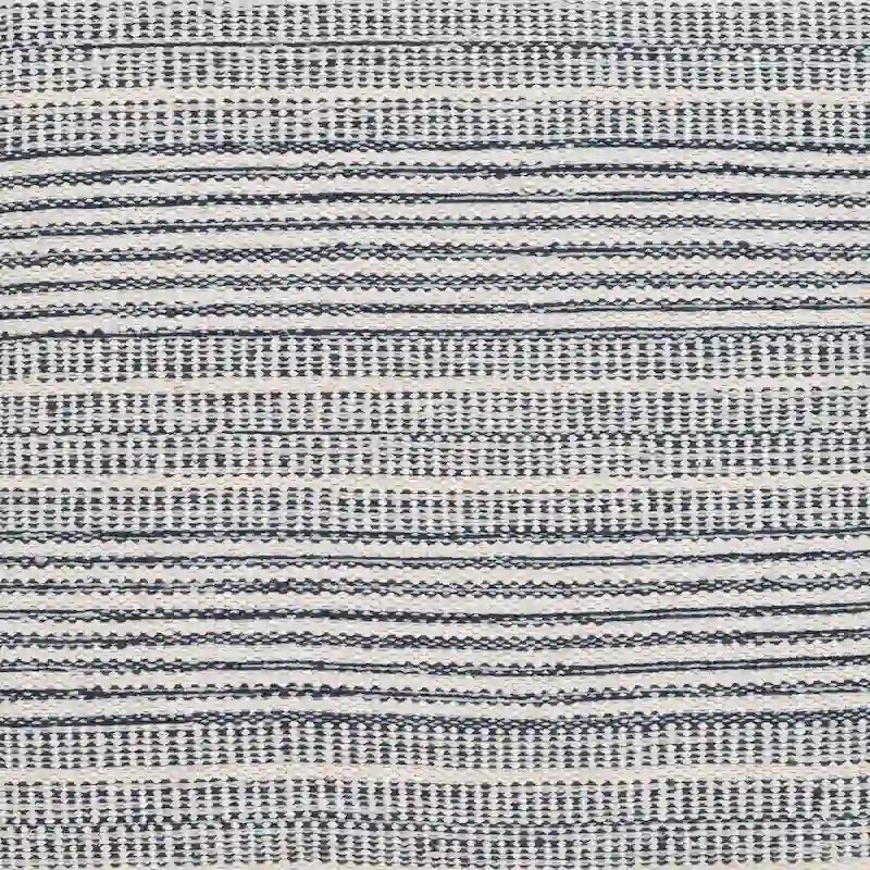 Skyla Farmhouse Stripe 16-inch Square Pouf