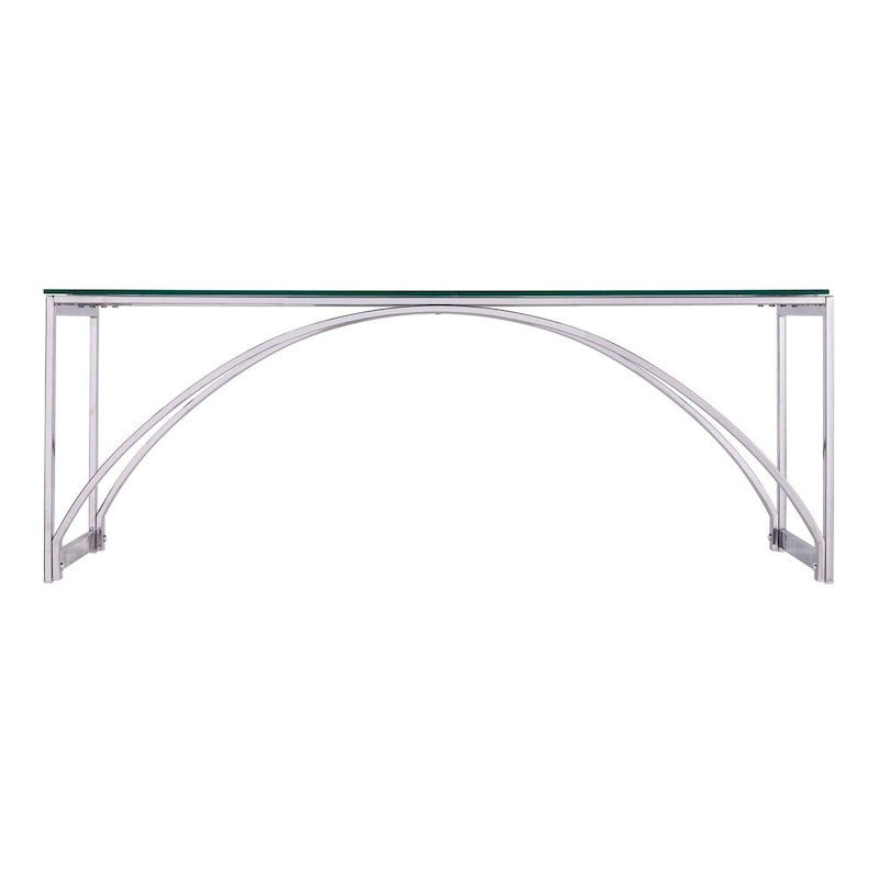 SEI Furniture Stene Contemporary Silver Glass Coffee Table