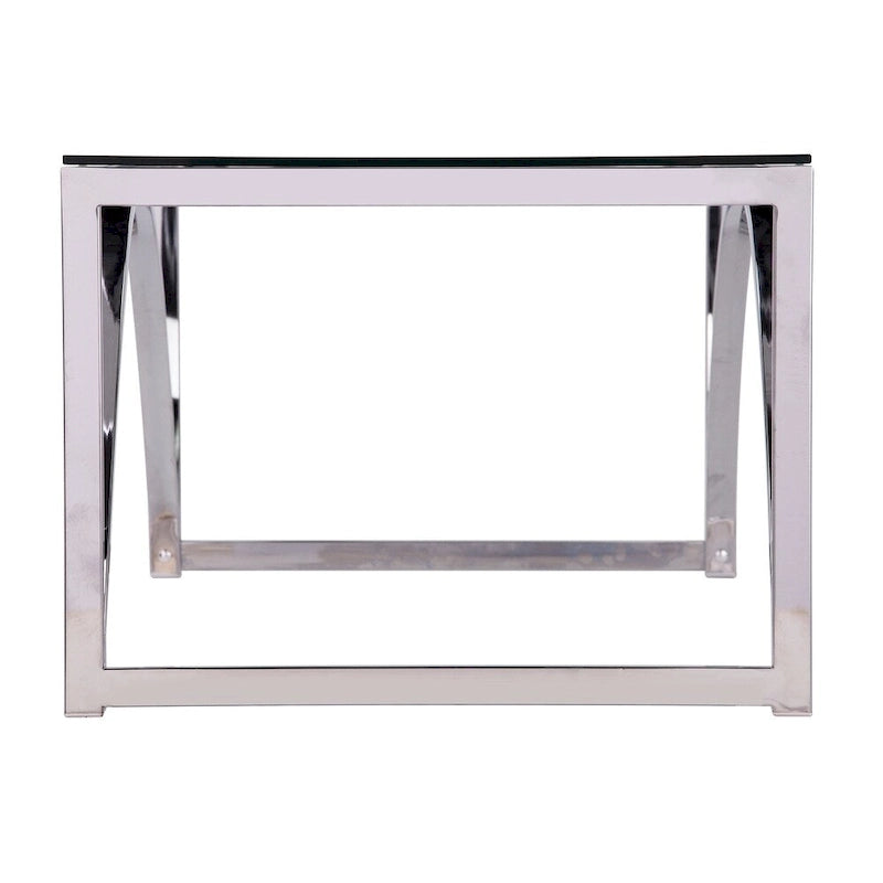SEI Furniture Stene Contemporary Silver Glass Coffee Table