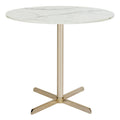 SAFAVIEH Peggy White/ Brass Round Side Table - 19.6 x 19.6 x 17.8 - 20Wx20Dx18H