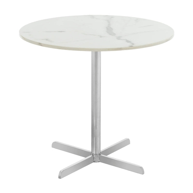 SAFAVIEH Peggy White/ Brass Round Side Table - 19.6 x 19.6 x 17.8 - 20Wx20Dx18H