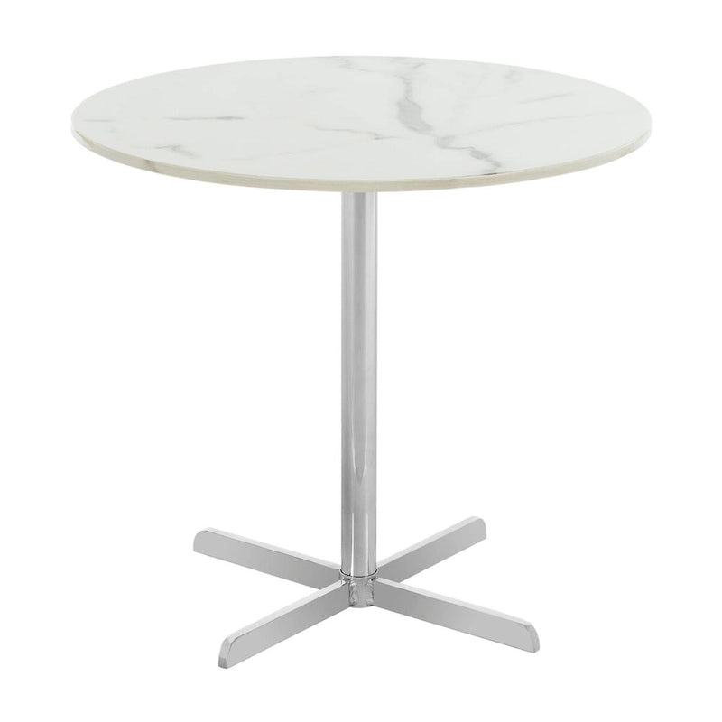 SAFAVIEH Peggy White/ Brass Round Side Table - 19.6 x 19.6 x 17.8 - 20Wx20Dx18H