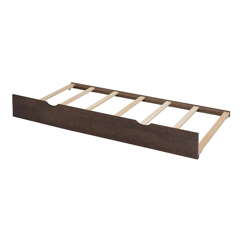 Merax Full Size Storage Platform Bed with Pull Out Shelves, Twin Size Trundle and 2 Drawers