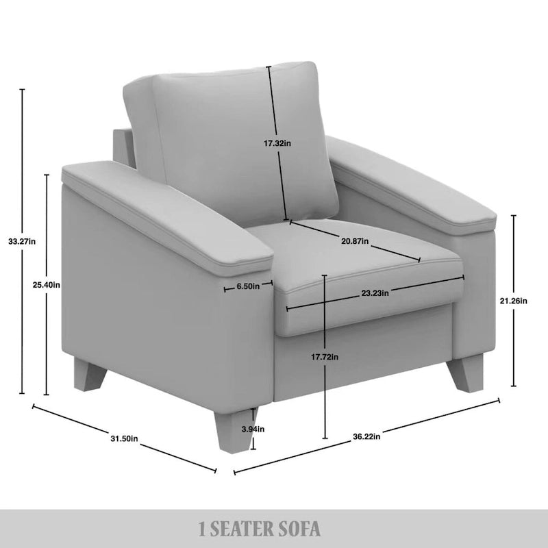 CraftPorch Simple Style Linen Upholstered Arm Chair