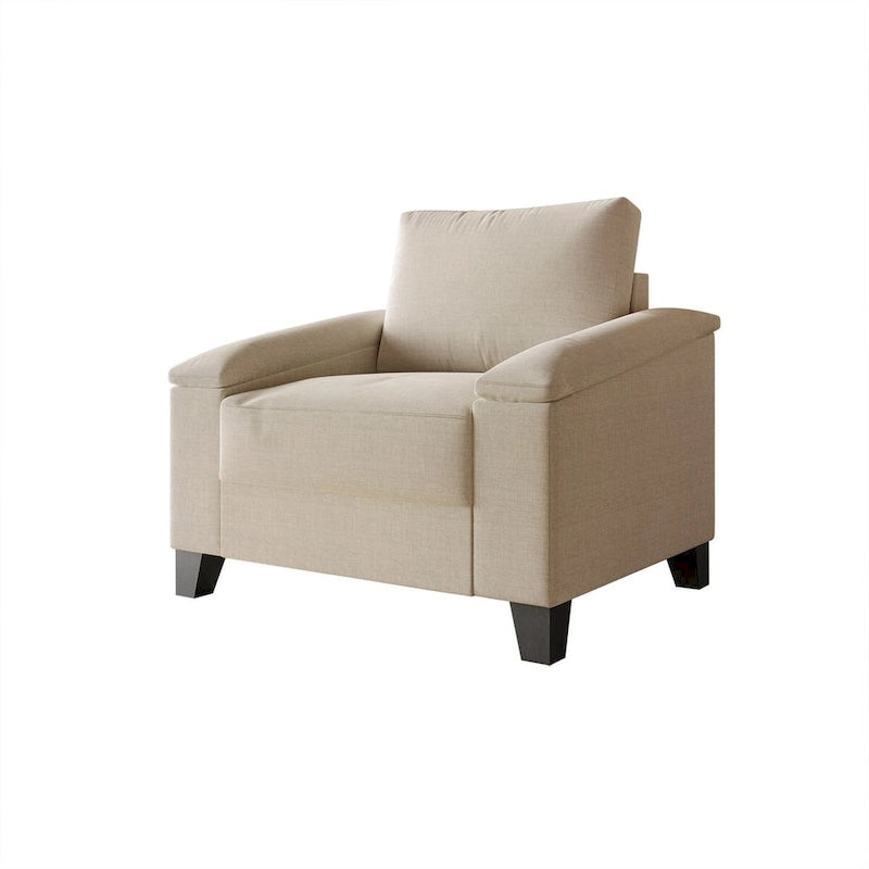 CraftPorch Simple Style Linen Upholstered Arm Chair