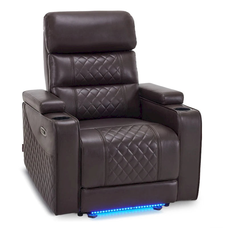 MCombo Power Recliner Chair, Electric Reclining Sofa with Adjustable Headrest and USB & Type Port, Faux Leather HTS432