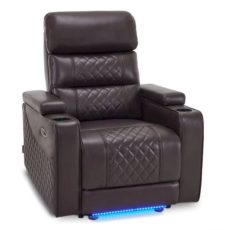 MCombo Power Recliner Chair, Electric Reclining Sofa with Adjustable Headrest and USB & Type Port, Faux Leather HTS432