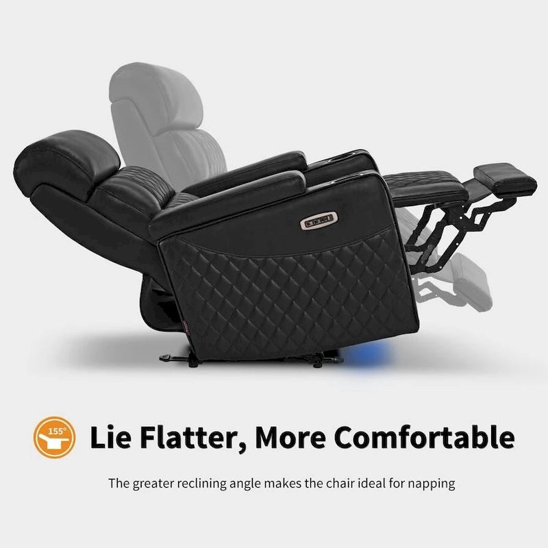 MCombo Power Recliner Chair, Electric Reclining Sofa with Adjustable Headrest and USB & Type Port, Faux Leather HTS432