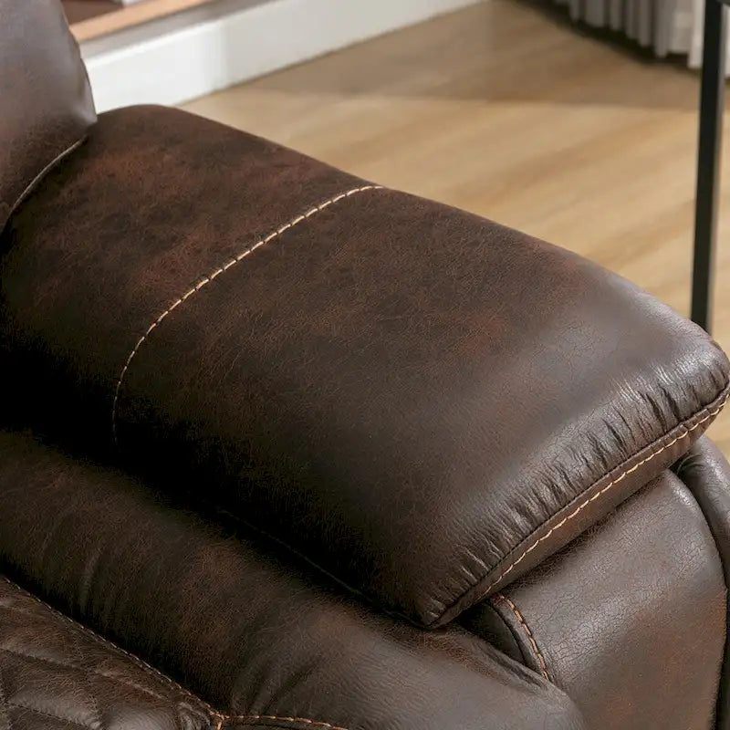 Ebello Leather Electric Power Recliner with Comfortable Footrest for Living Room