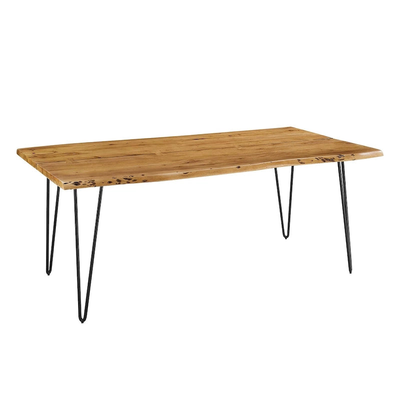 Ardor 60 Live Edge Acacia Wood Dining Table - Black Natural