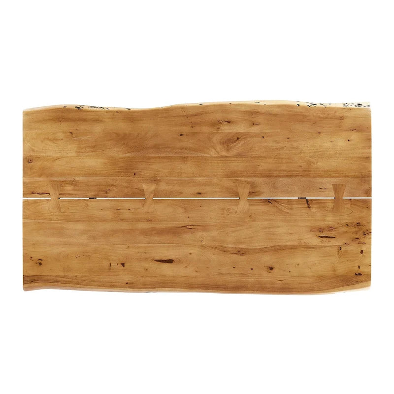 Ardor 60 Live Edge Acacia Wood Dining Table - Black Natural