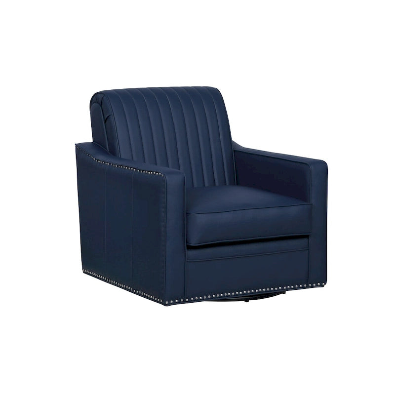 Carlota Faux Leather 360 Swivel Accent Chair