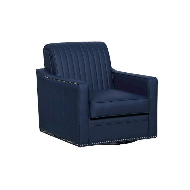 Carlota Faux Leather 360 Swivel Accent Chair