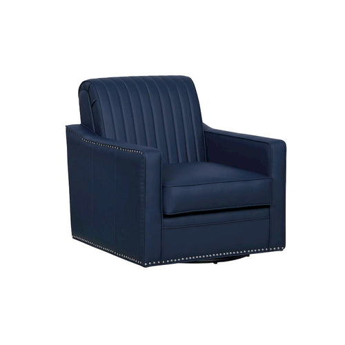 Carlota Faux Leather 360 Swivel Accent Chair