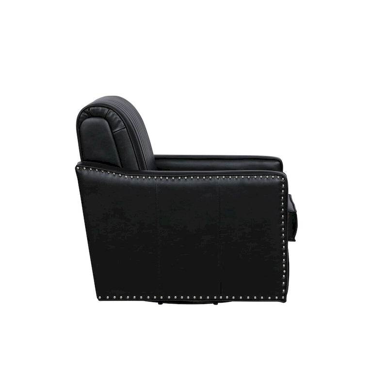 Carlota Faux Leather 360 Swivel Accent Chair